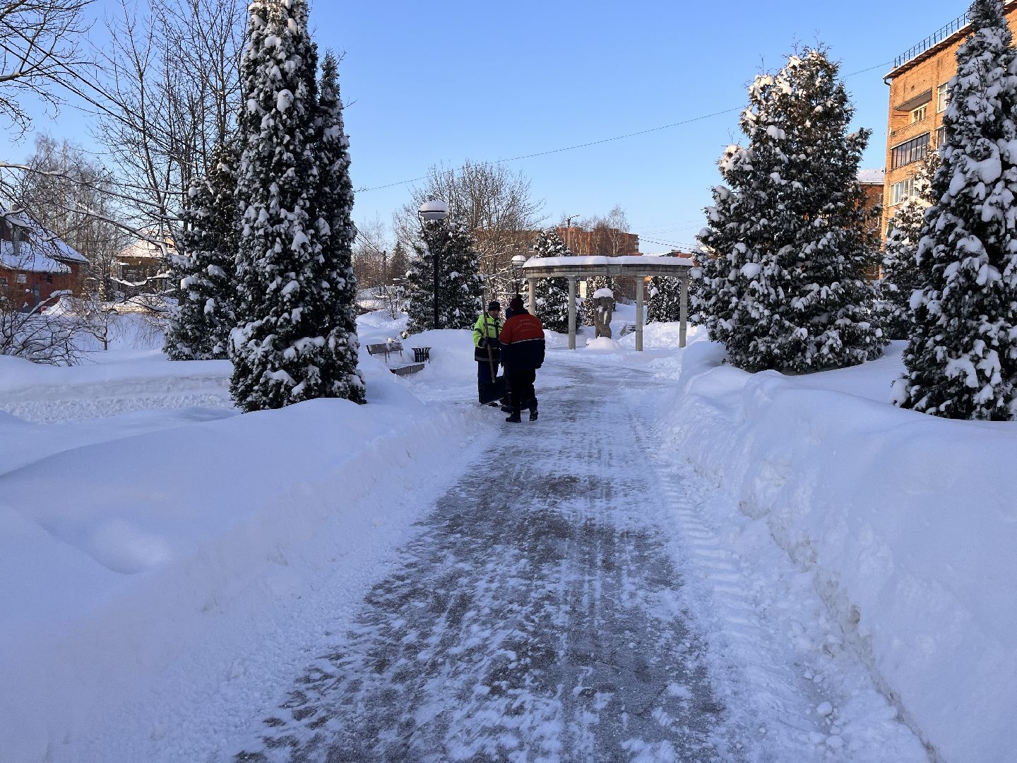 шаховская, снег, расчистка снега, комунальная техника,