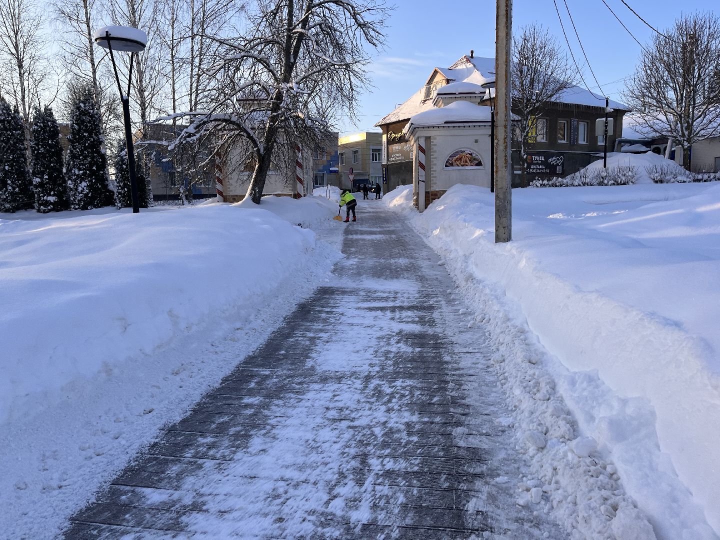шаховская, снег, расчистка снега, комунальная техника,