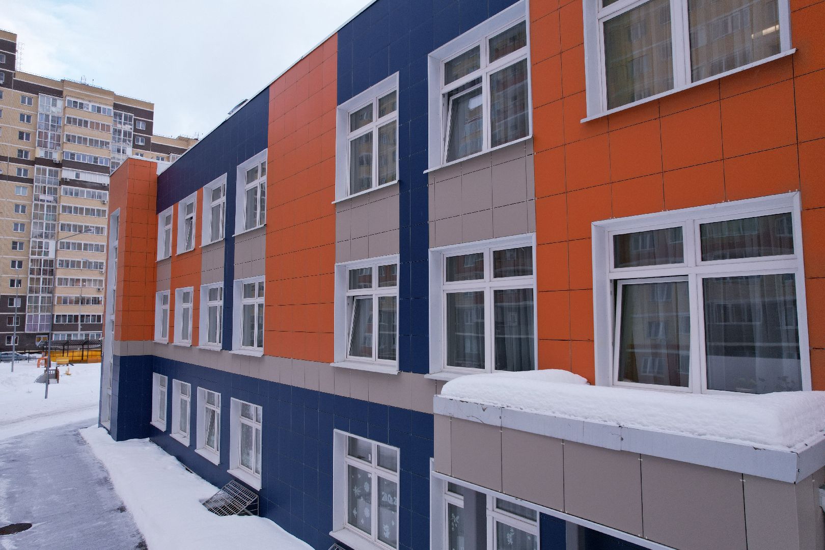 видео с коптера, детский сад,