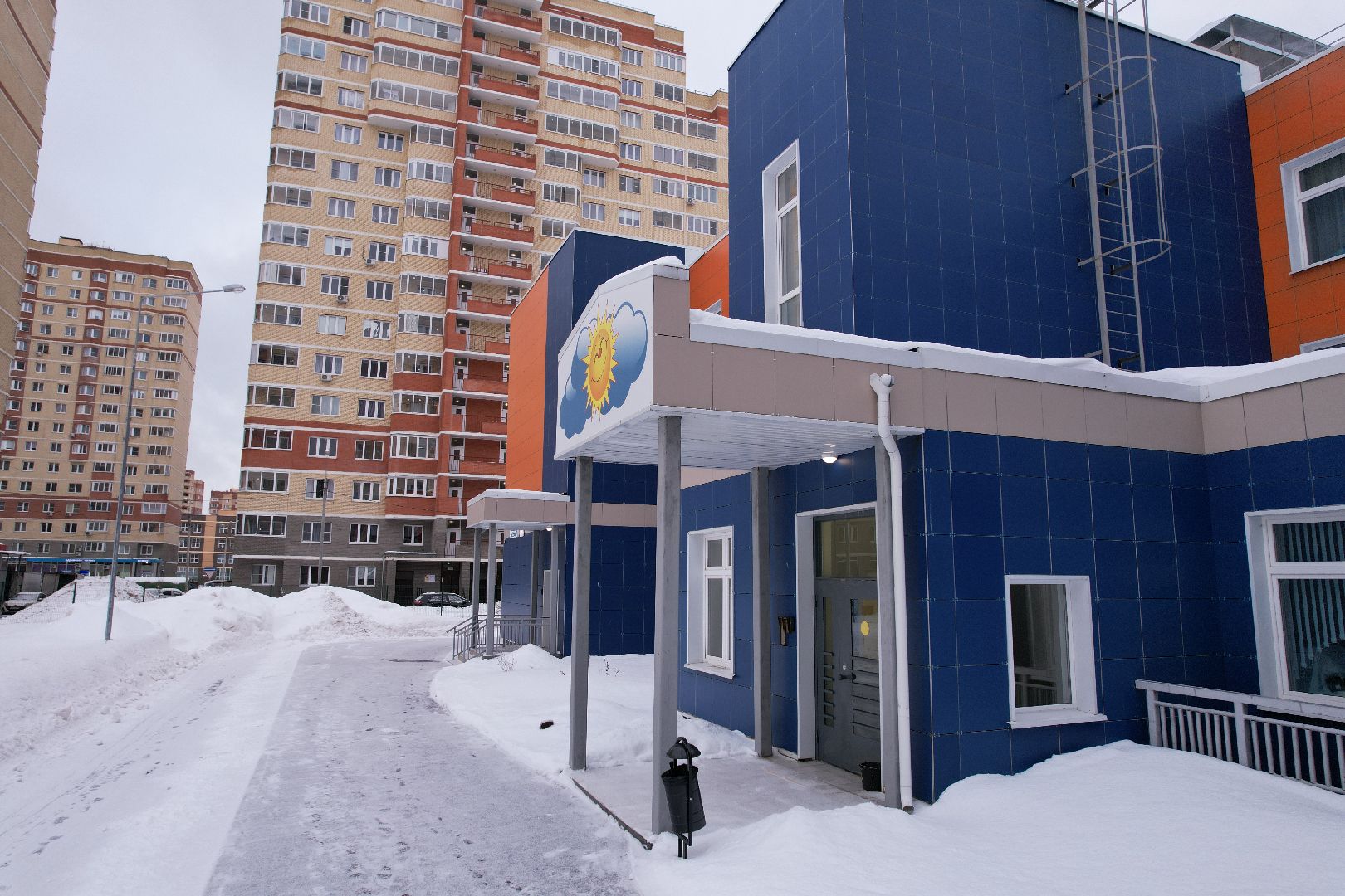 видео с коптера, детский сад,