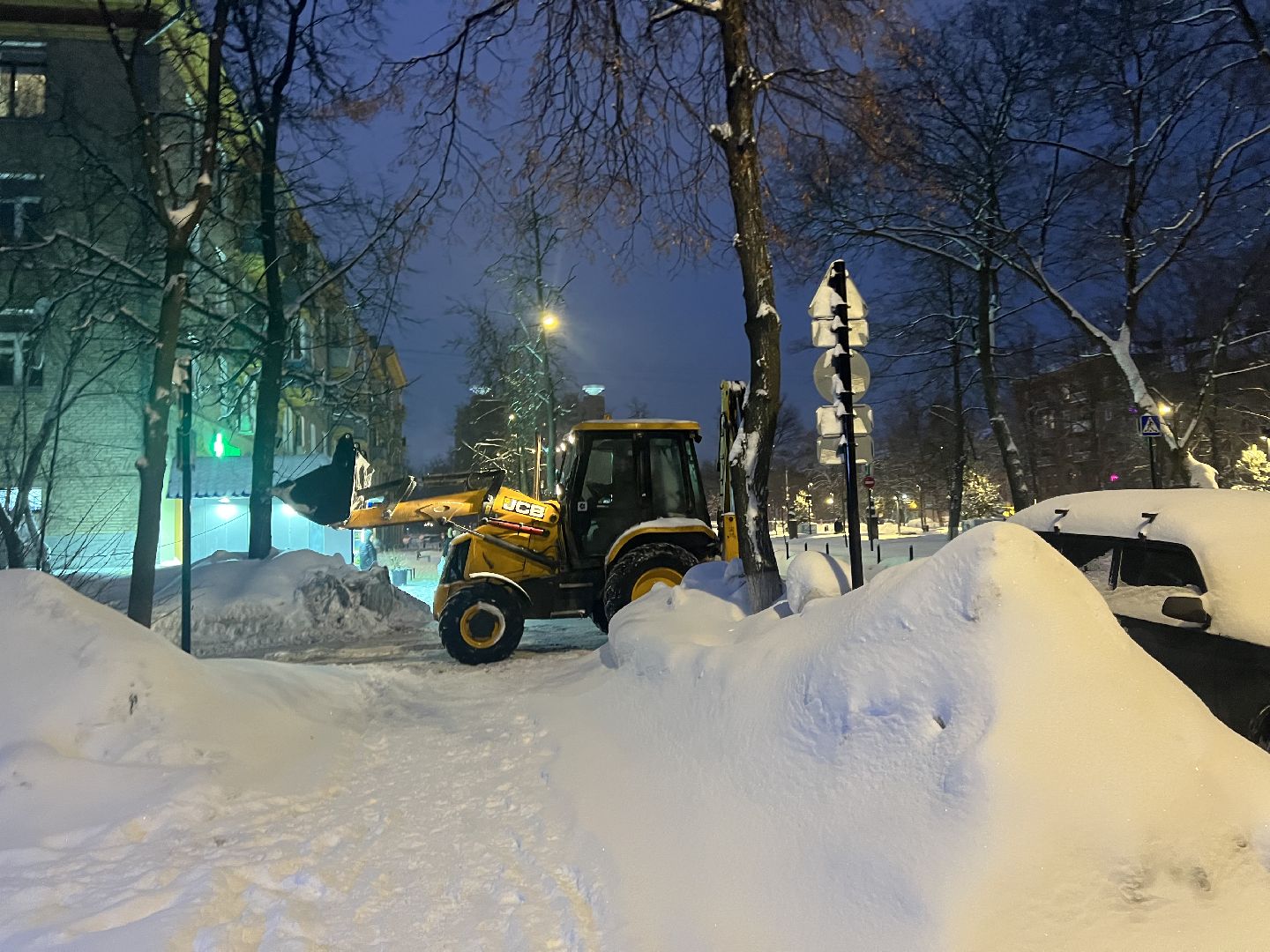 погода, Жуковский, снегопад, циклон, циклон ольга, коммунальные службы, снегоуборочные машины,