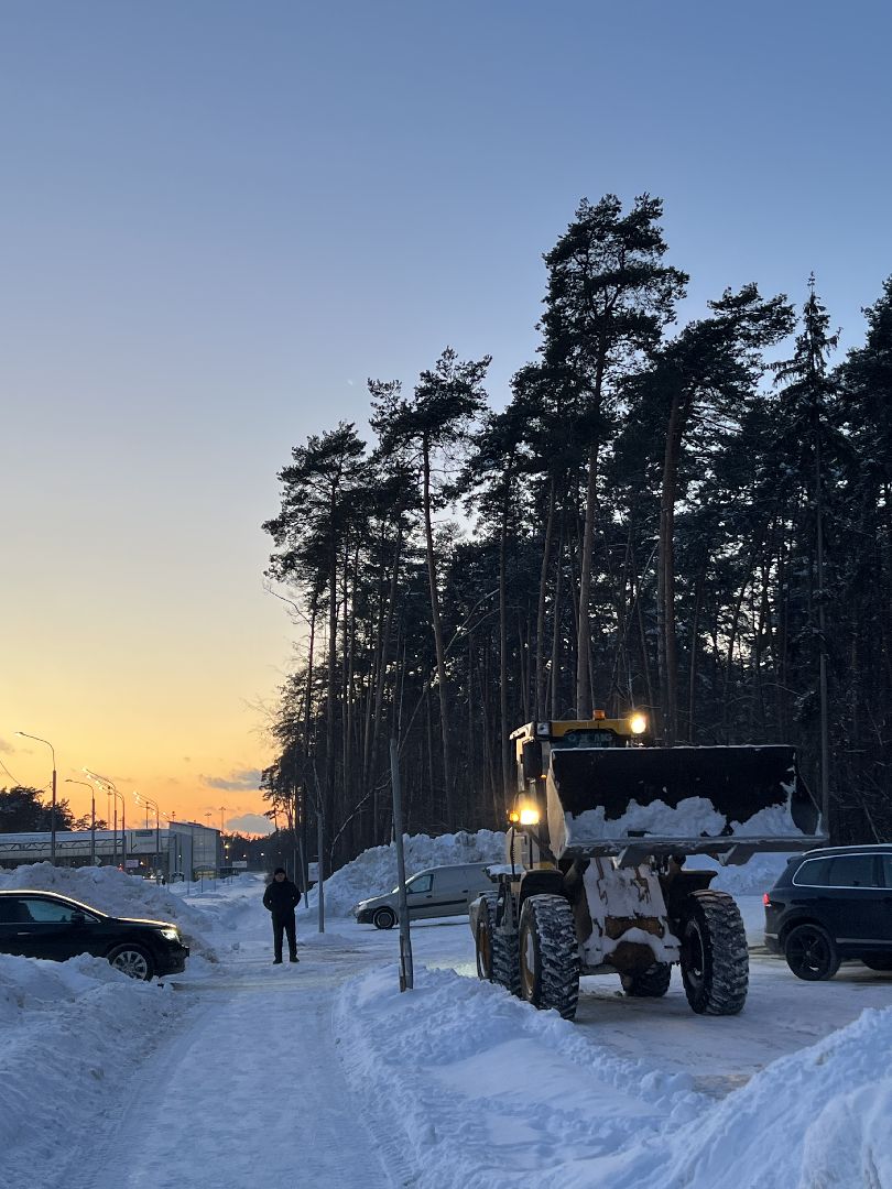 погода, Жуковский, снегопад, циклон, циклон ольга, коммунальные службы, снегоуборочные машины,
