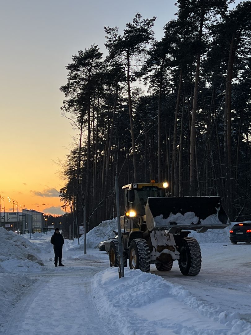 погода, Жуковский, снегопад, циклон, циклон ольга, коммунальные службы, снегоуборочные машины,