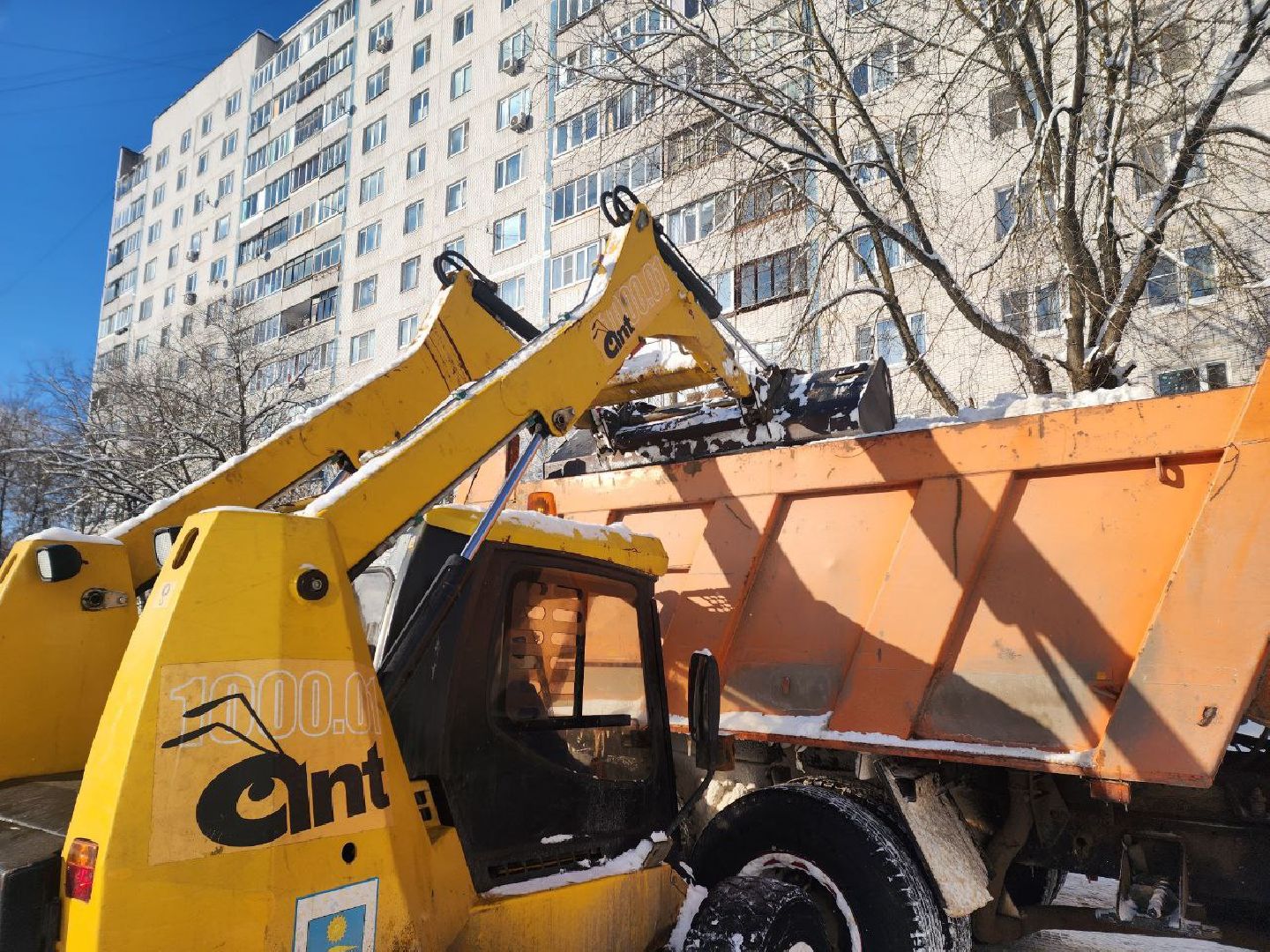 Солнечногорск, Уборка снега, Рабочие, Техника, Снегопад,