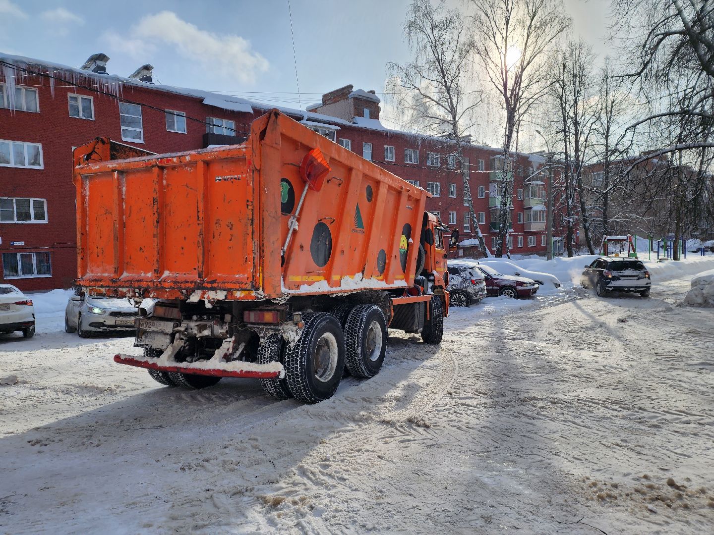 красноармейск, г.о. пушкинский, уборка дворов, вывоз снега,