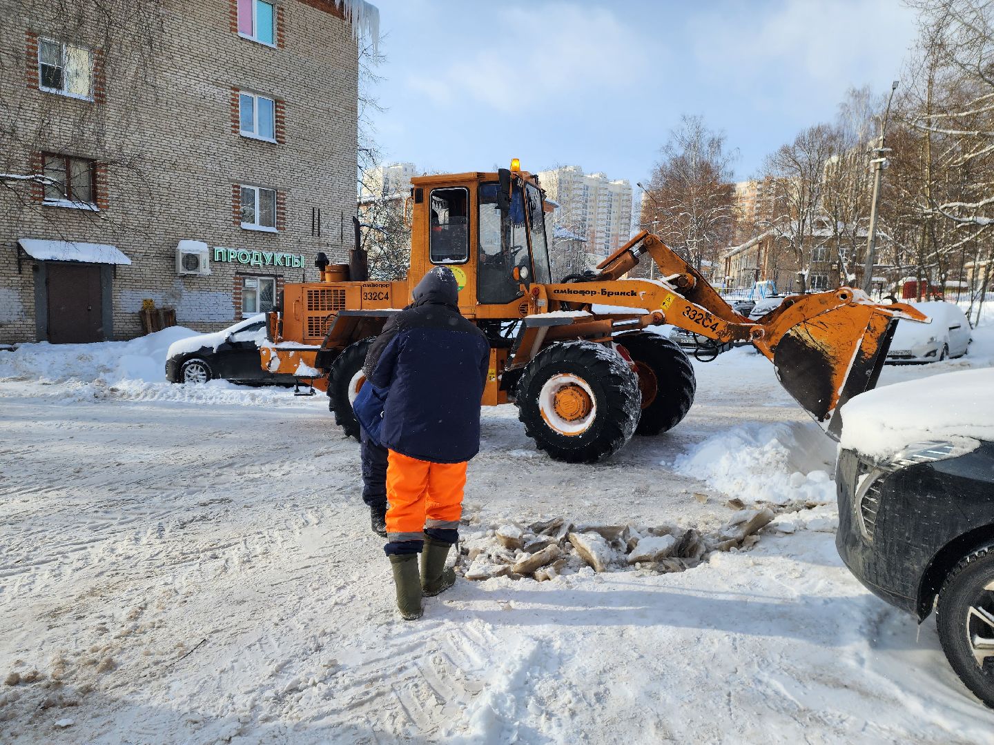 красноармейск, г.о. пушкинский, уборка дворов, вывоз снега,