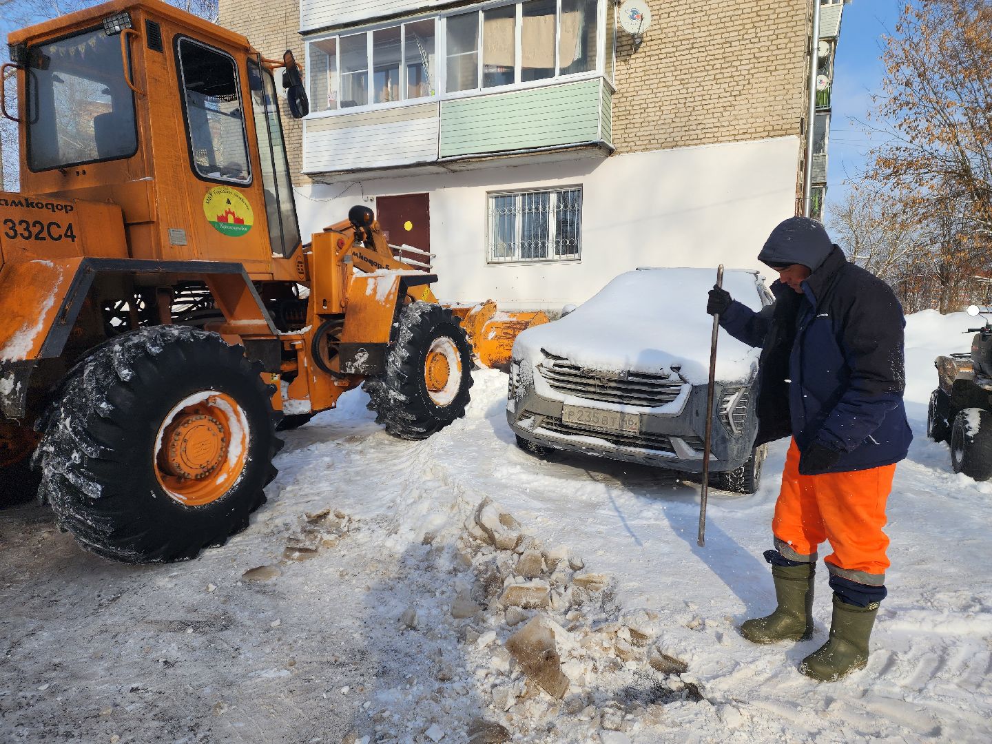 красноармейск, г.о. пушкинский, уборка дворов, вывоз снега,