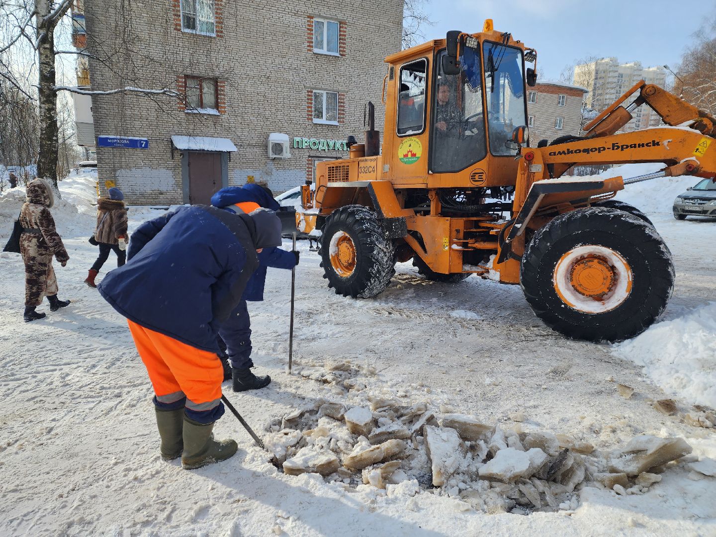 красноармейск, г.о. пушкинский, уборка дворов, вывоз снега,