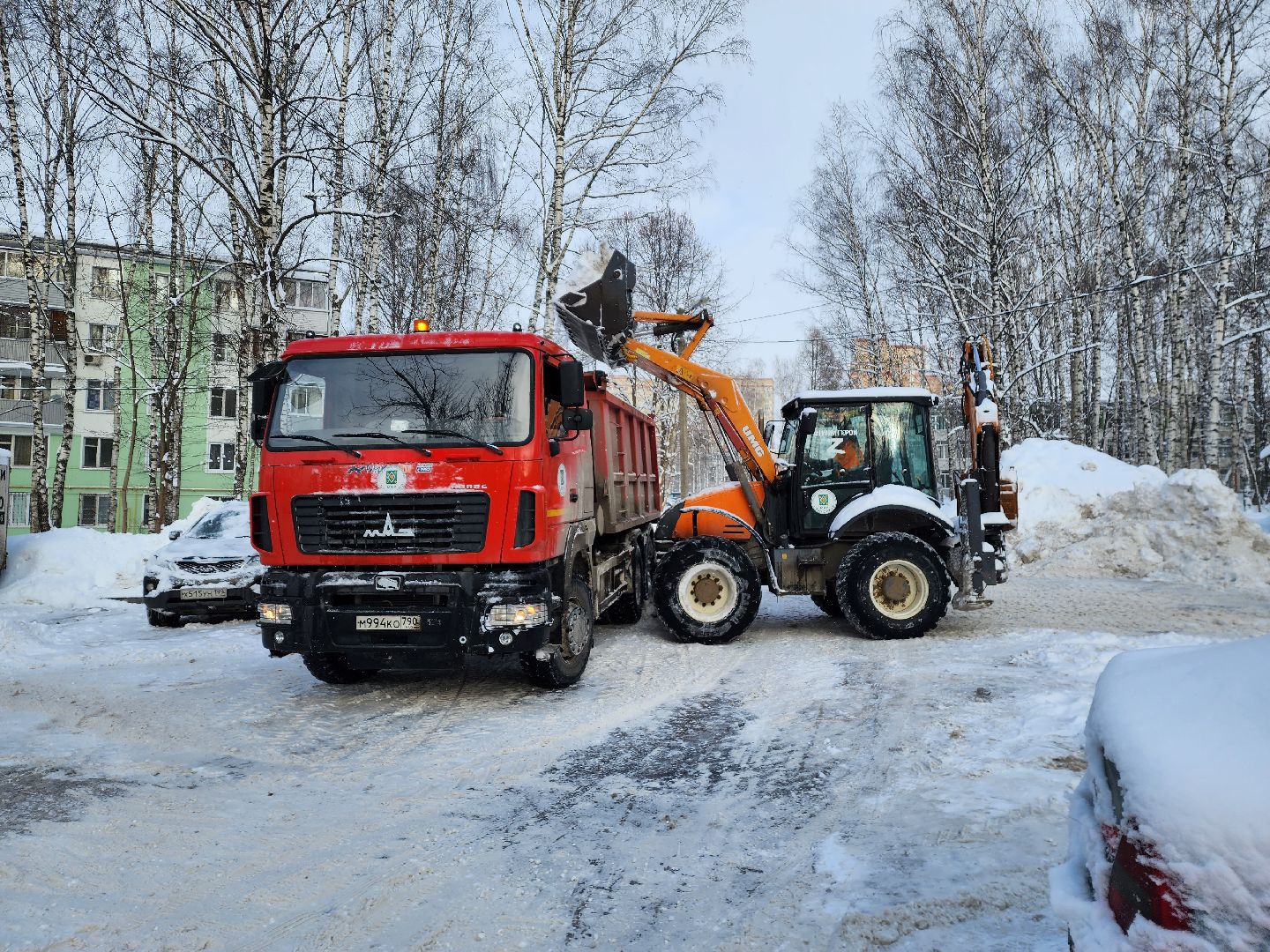 пушкино, уборка снега, коммунальная техника, циклон ольга,