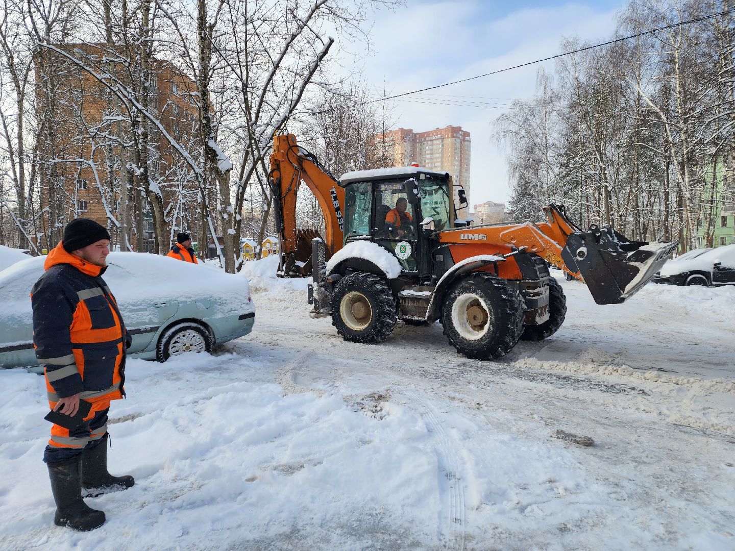 пушкино, уборка снега, коммунальная техника, циклон ольга,