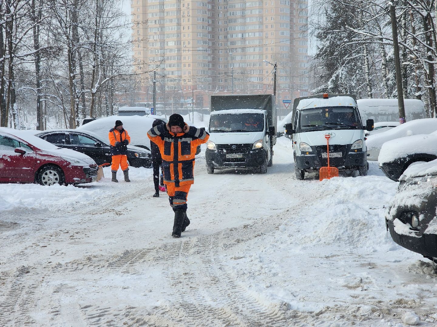 пушкино, уборка снега, коммунальная техника, циклон ольга,