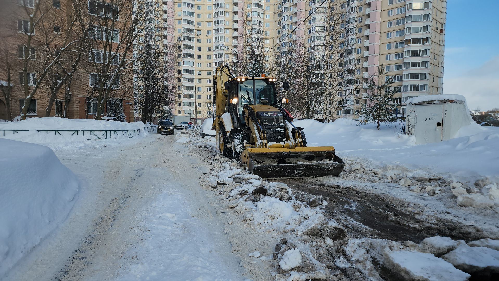 снегопад ольга, фрязино, коммунальная техника,