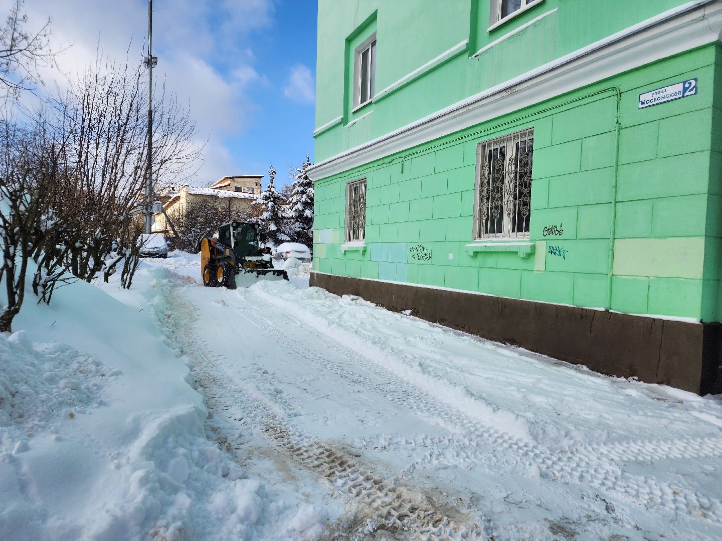 снегопад ольга, фрязино, коммунальная техника,