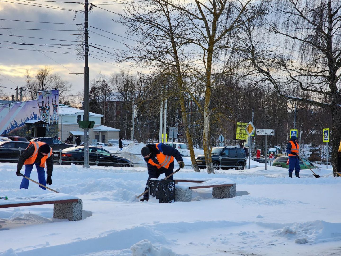 можайск, можайский городской округ, подмосковье, уборка снега, циклон ольга, снегопад, дворы, коммунальные службы, дорожные службы, жители,