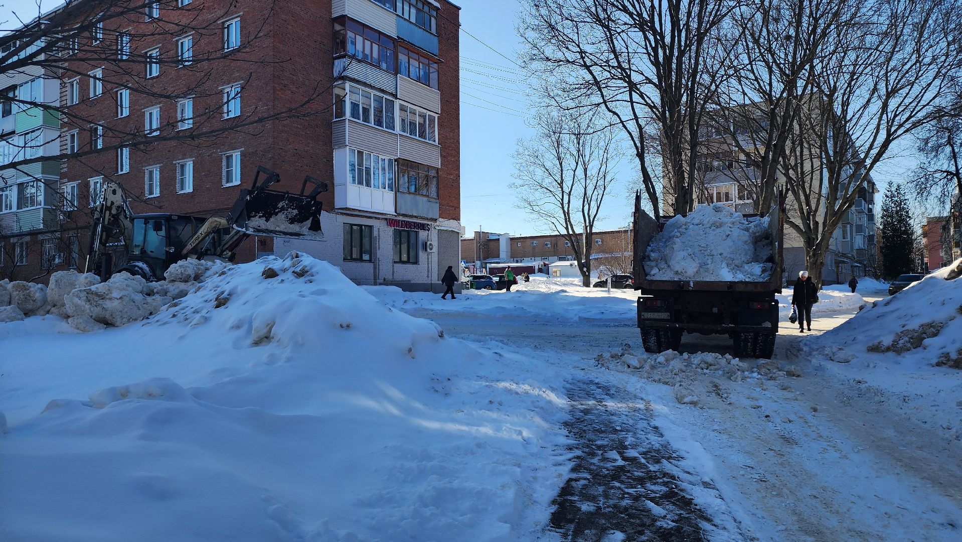 кашира, жкх, вывоз снега, уборка улиц, снегопад, трактор,