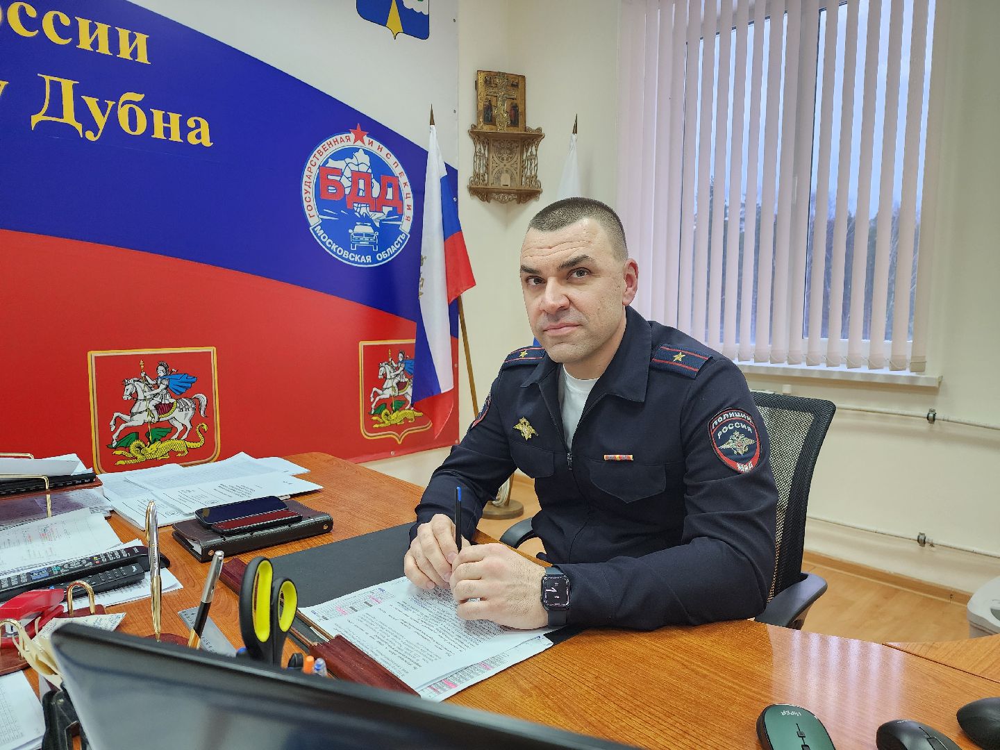 Брифинг, Начальник, госавтоинспекция, рейд, Дубна,