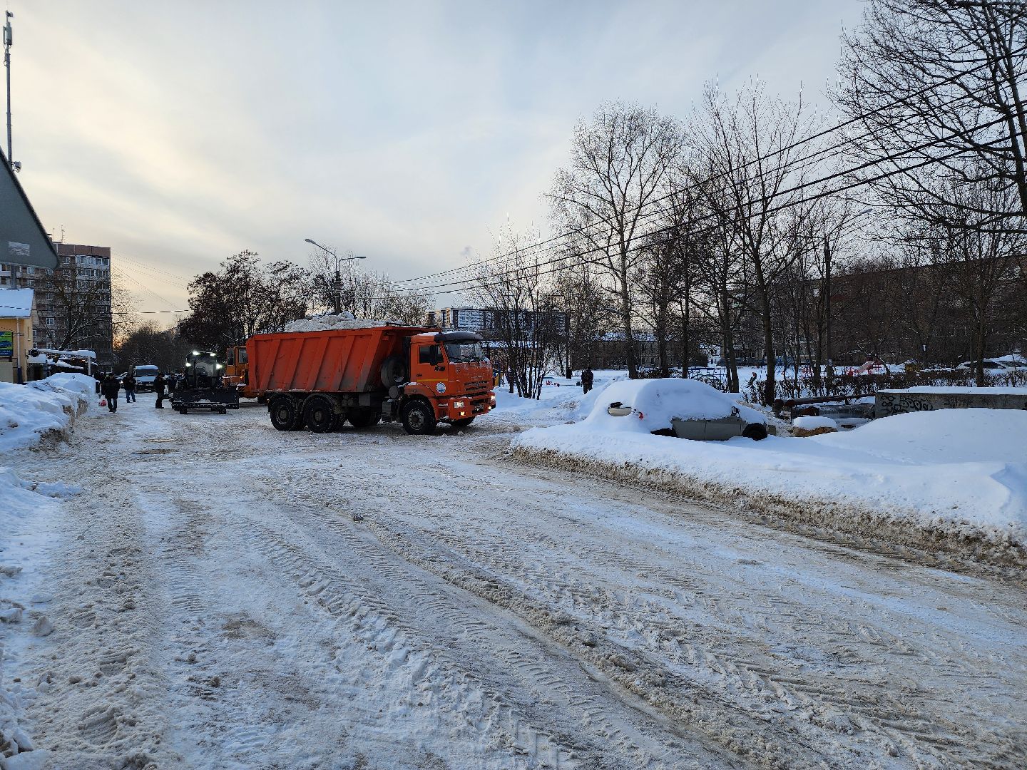 уборка снега, ЖКХ, коммунальные службы, Старая Купавна, Богородский городской округ,