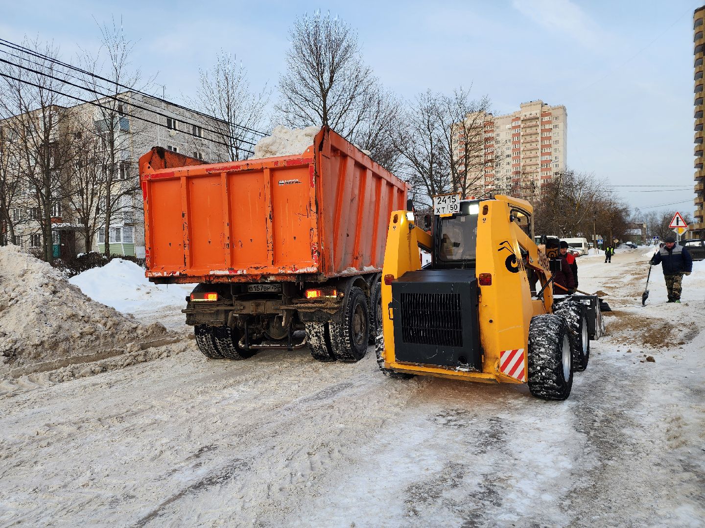 уборка снега, ЖКХ, коммунальные службы, Старая Купавна, Богородский городской округ,