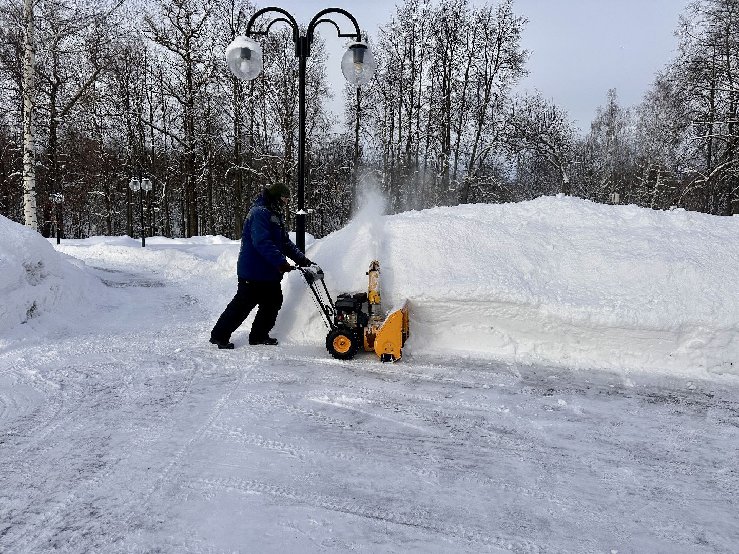 Клин, общество, снег, уборка снега, парки,
