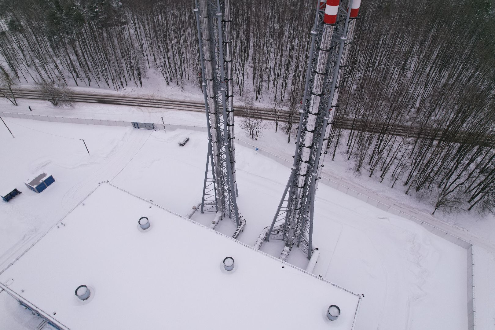 видео с коптера, Королев, котельная,
