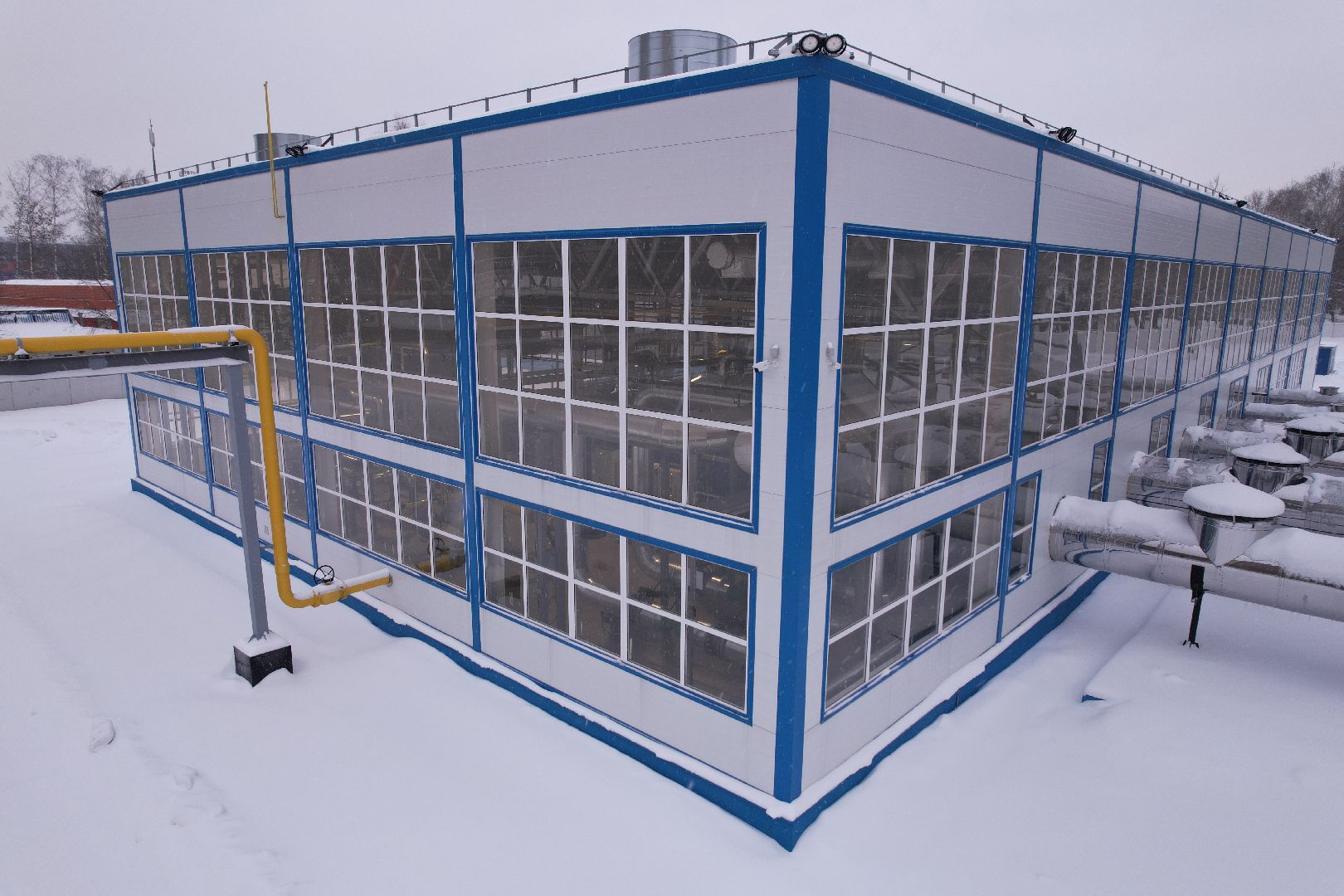 видео с коптера, Королев, котельная,