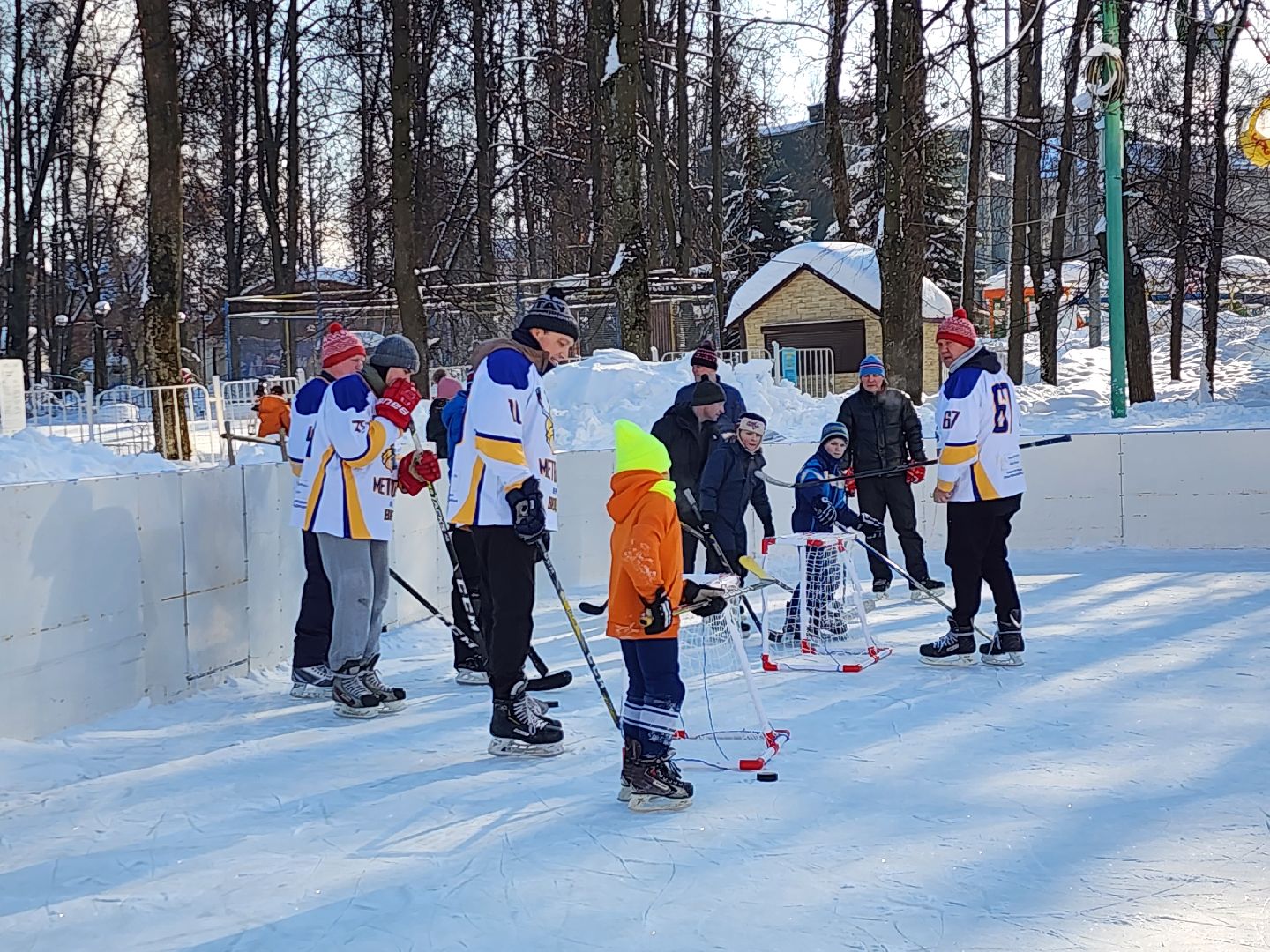 хоккейная команда, металлург,хоккей в парке, видное, спорт подмосковья,