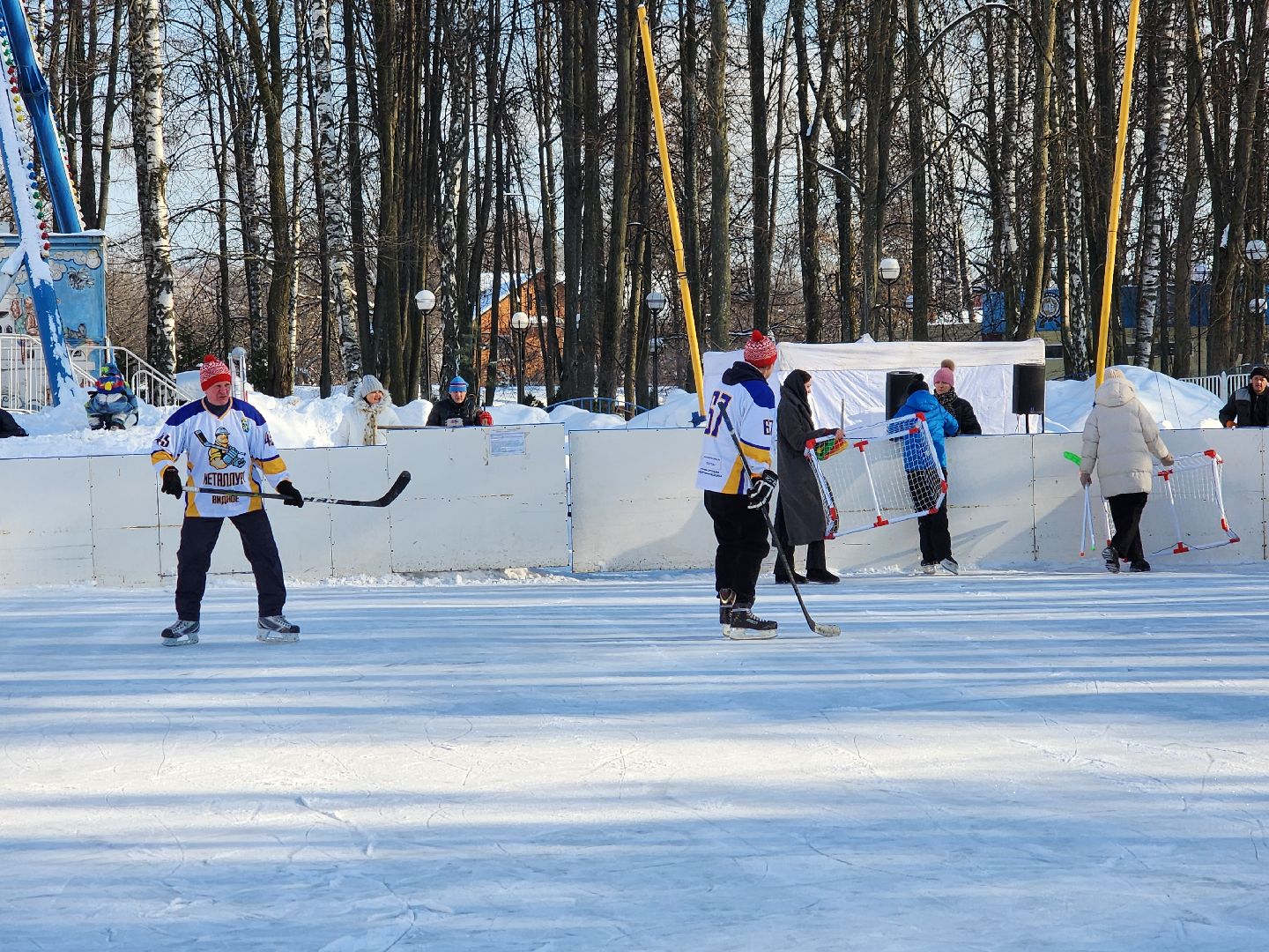 хоккейная команда, металлург,хоккей в парке, видное, спорт подмосковья,