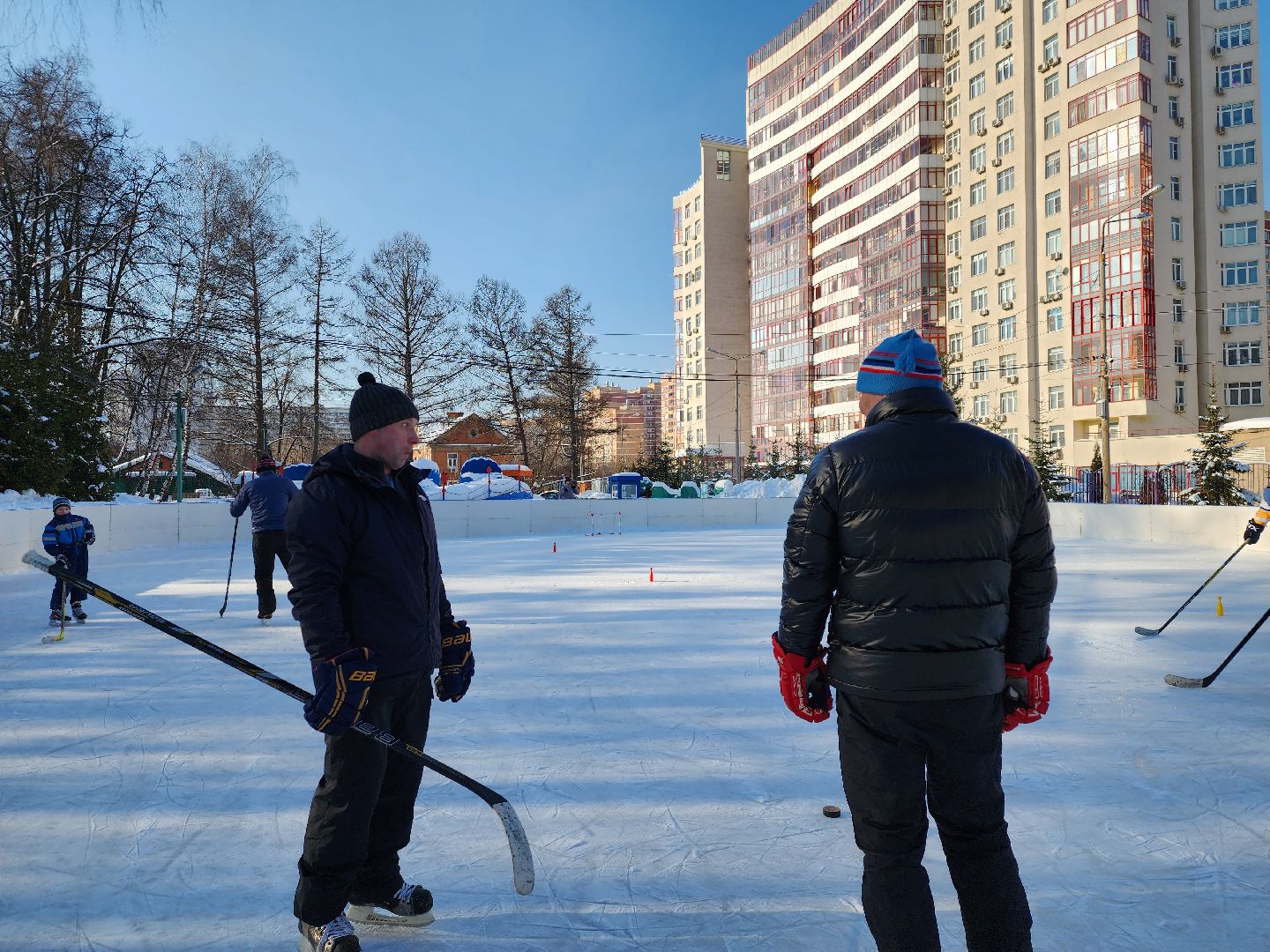 хоккейная команда, металлург,хоккей в парке, видное, спорт подмосковья,