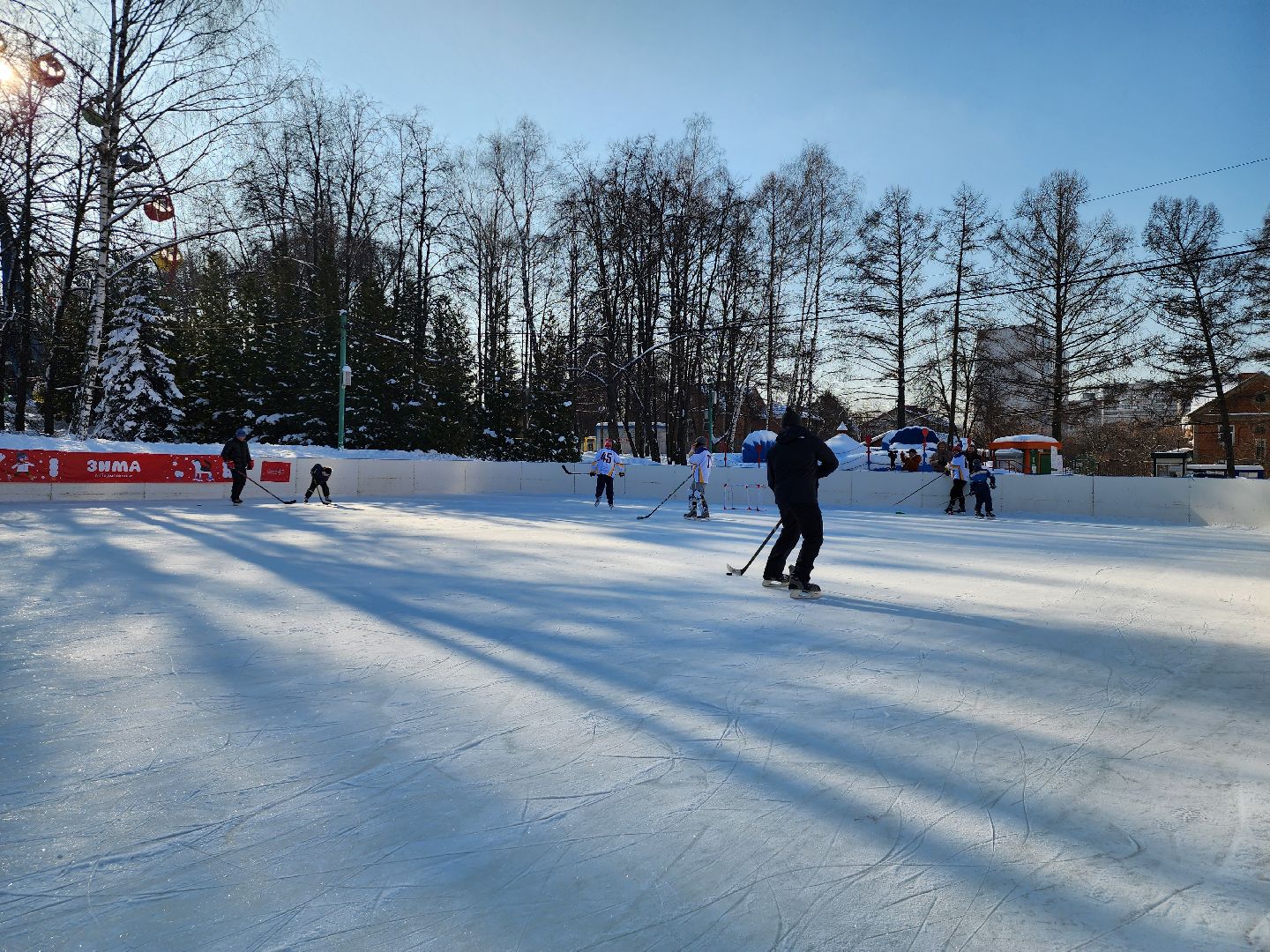 хоккейная команда, металлург,хоккей в парке, видное, спорт подмосковья,