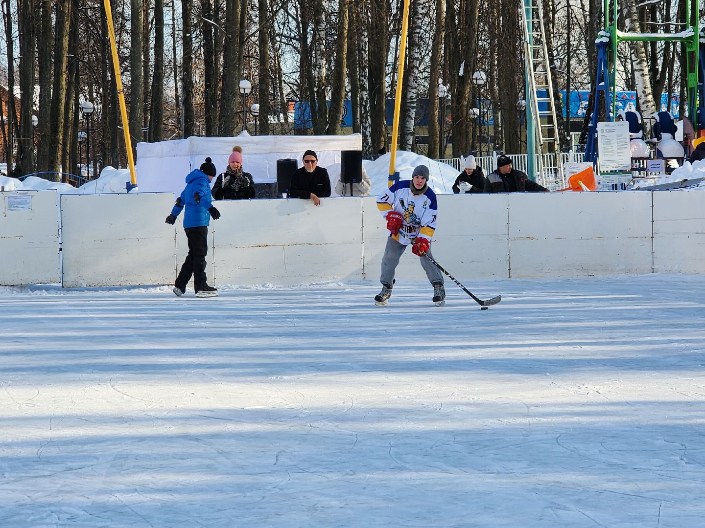 хоккейная команда, металлург,хоккей в парке, видное, спорт подмосковья,