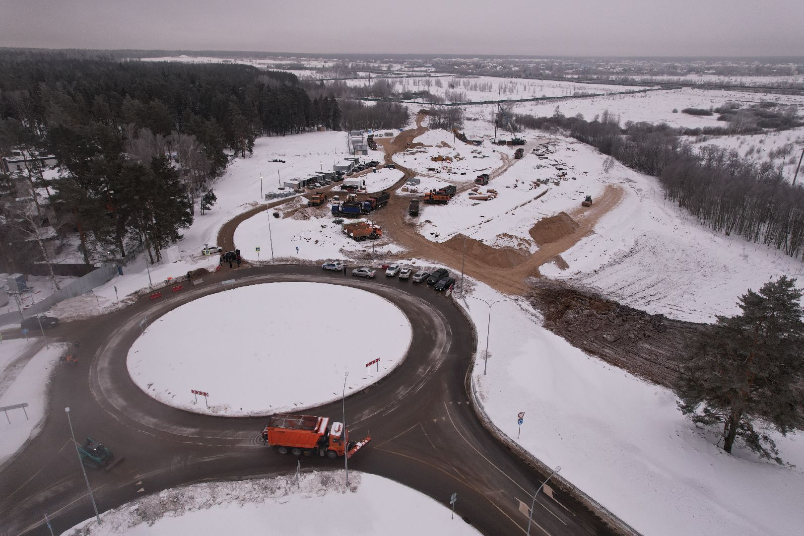 видео с коптера, дорога, истра,