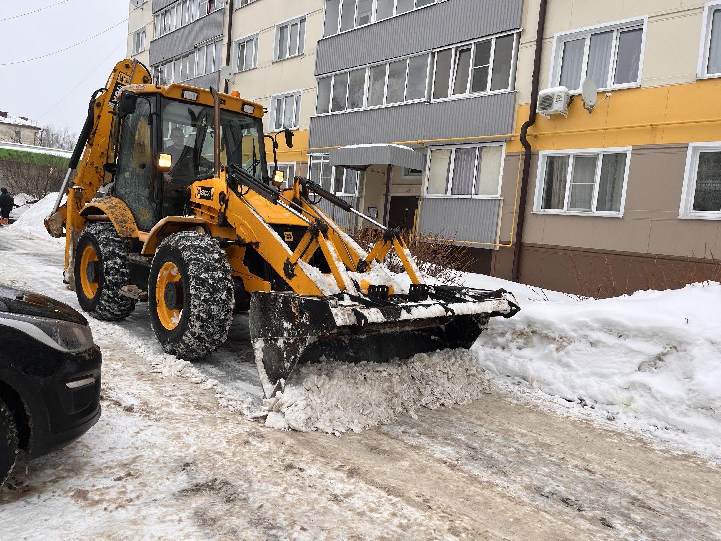 шаховская, снег, комунальная техника,