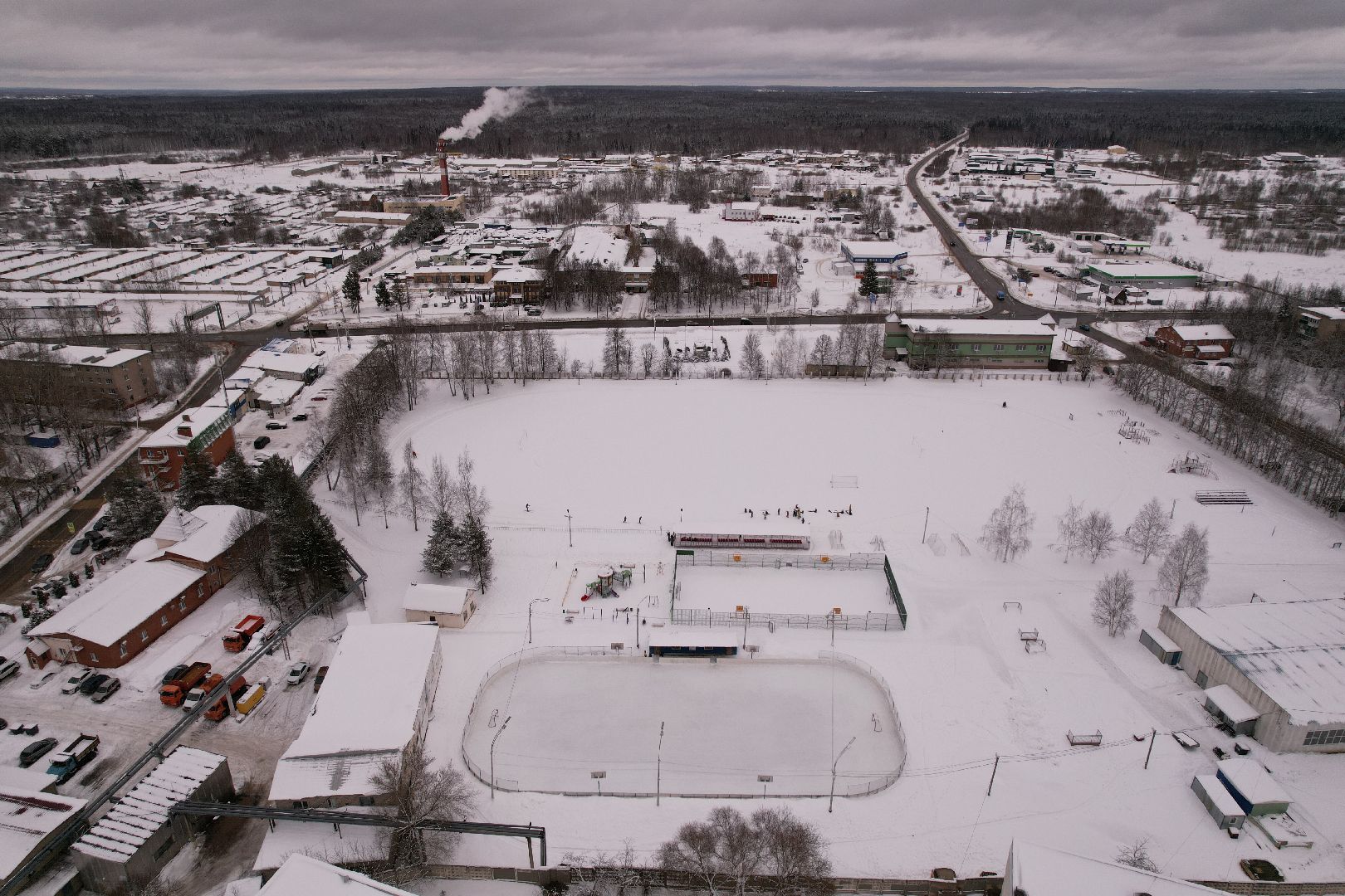 видео с коптера, стадион,