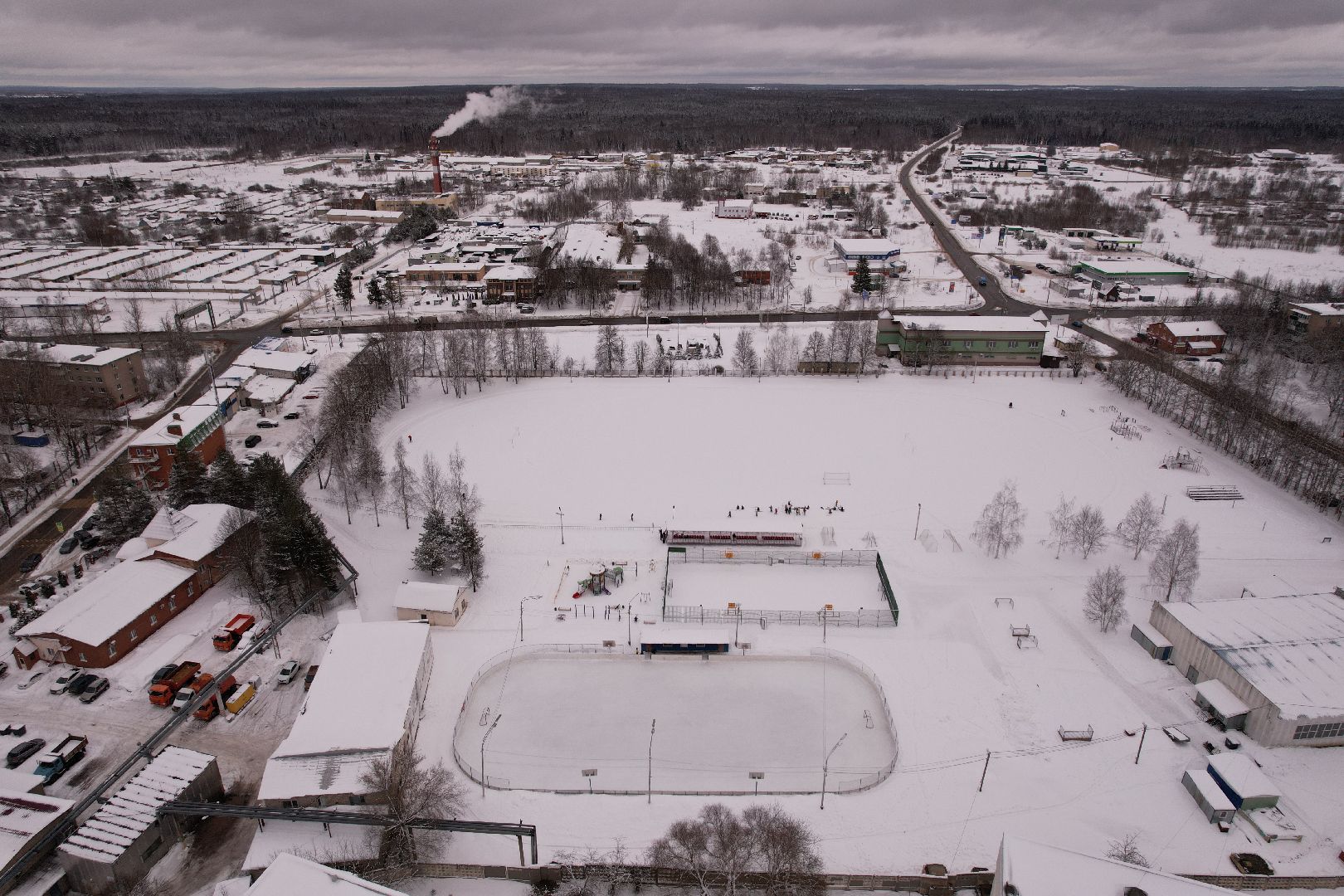 видео с коптера, стадион,