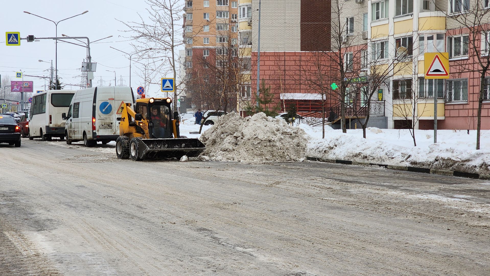 уборка улиц, очистка дорог, подмосквье,