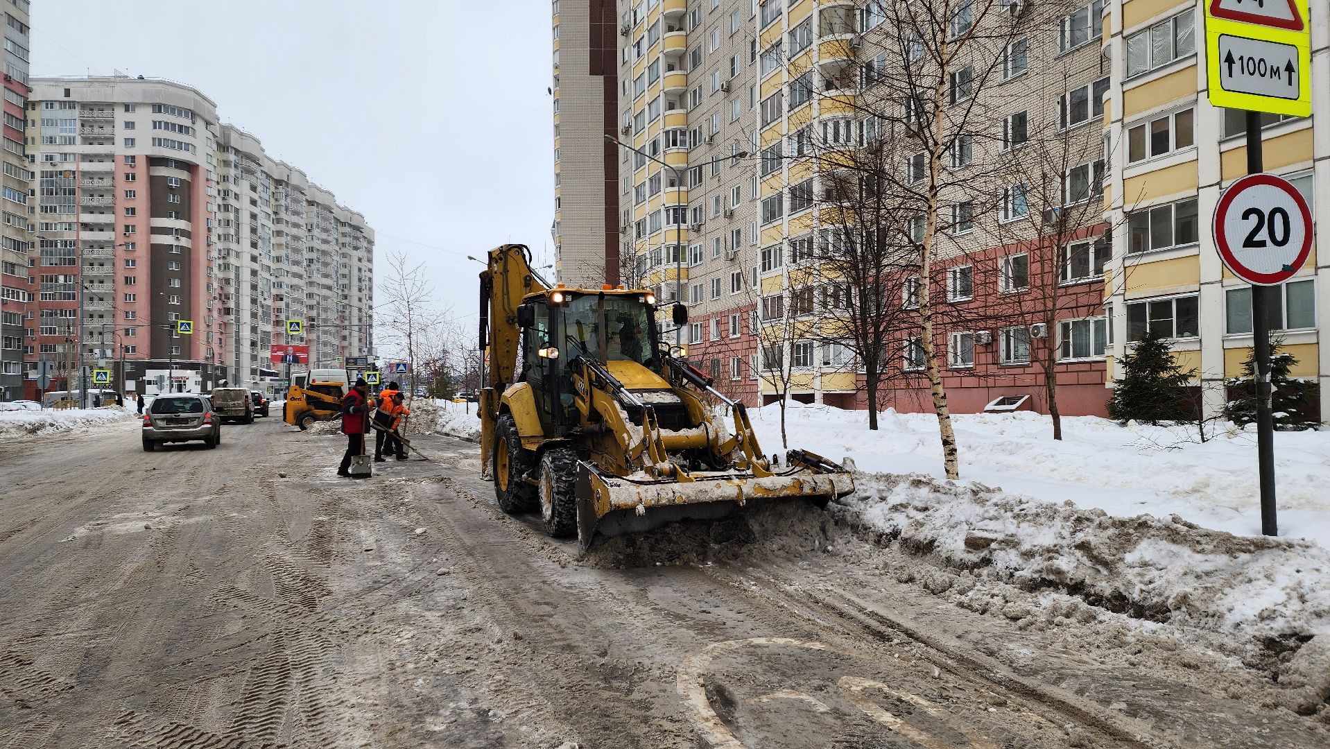 уборка улиц, очистка дорог, подмосквье,