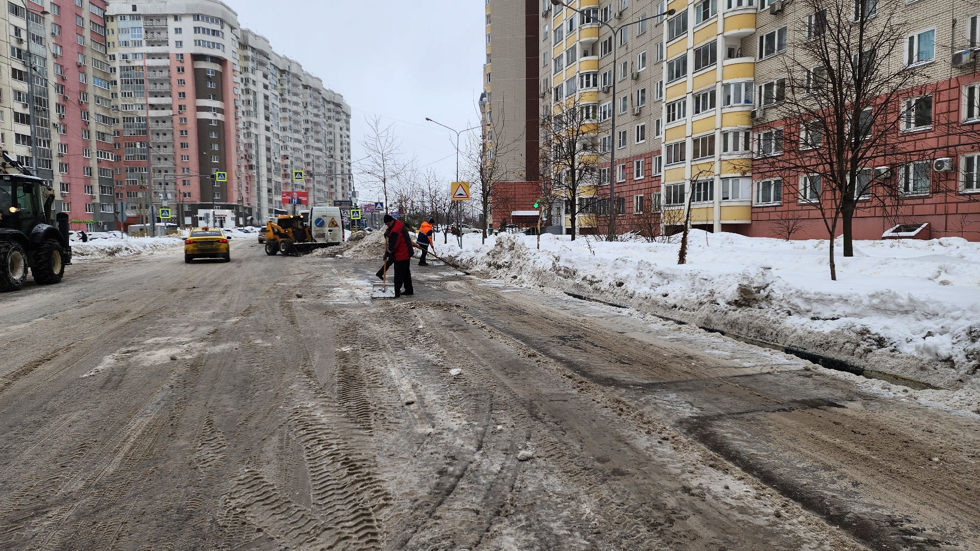 уборка улиц, очистка дорог, подмосквье,