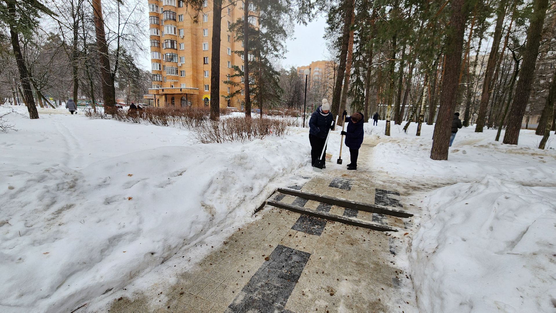 благоуйстройство, ледяной дождь, устранение последствий, протвино, зима,