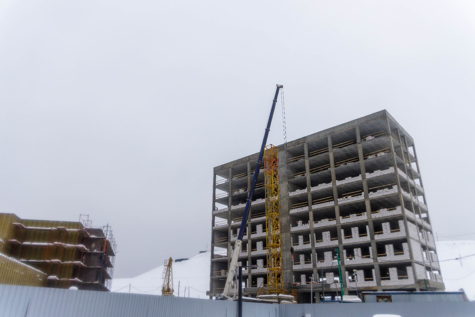 Люберцы, новая поликлиника, строители,