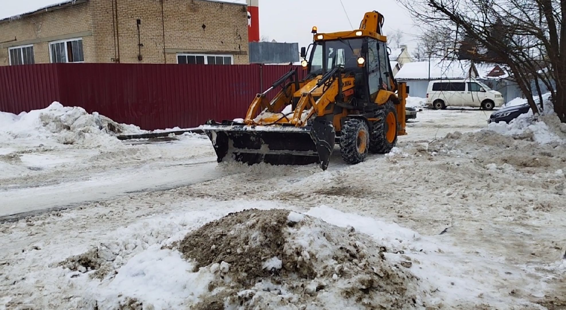 Бронницы, дороги, Уборка снега,