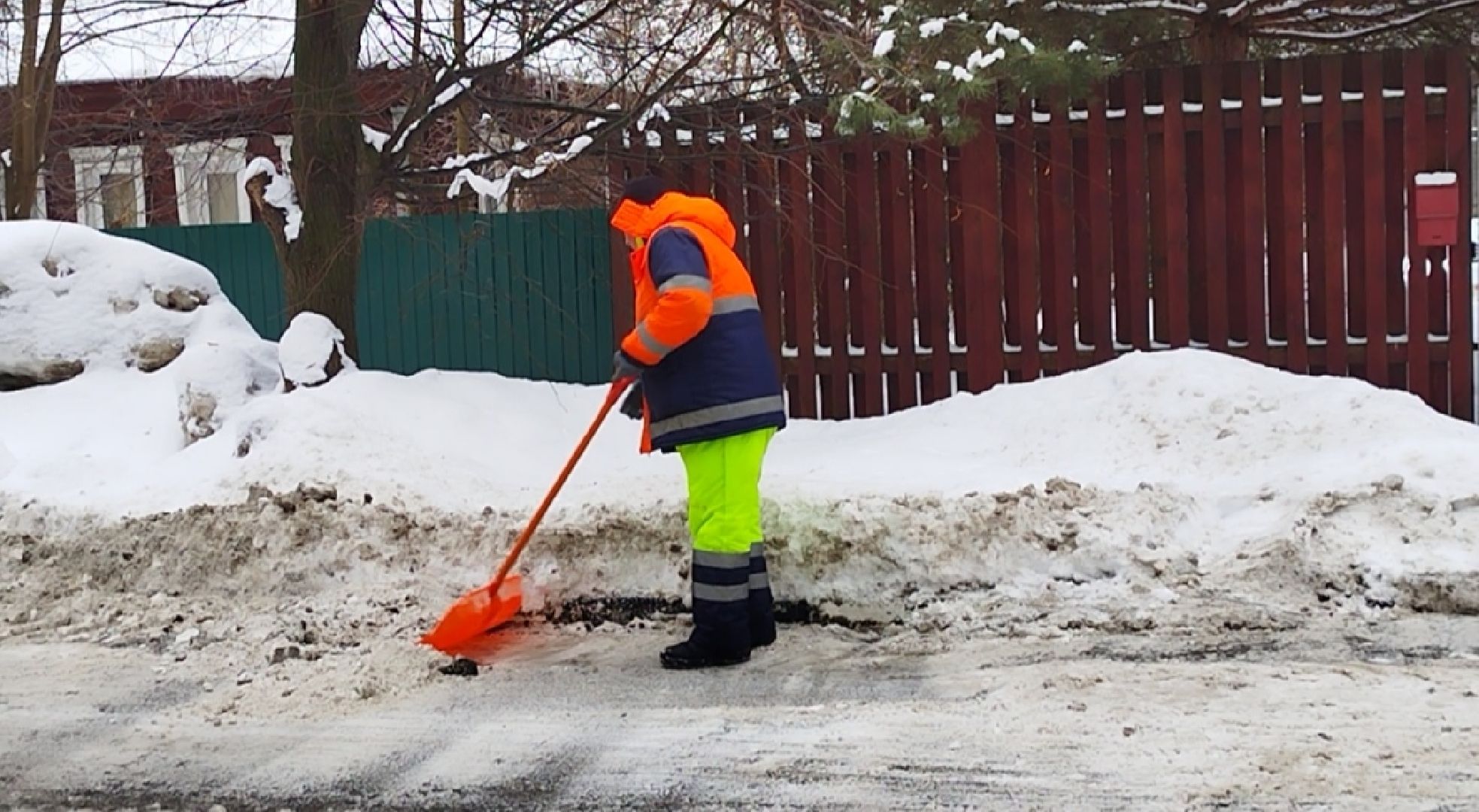 Бронницы, дороги, Уборка снега,