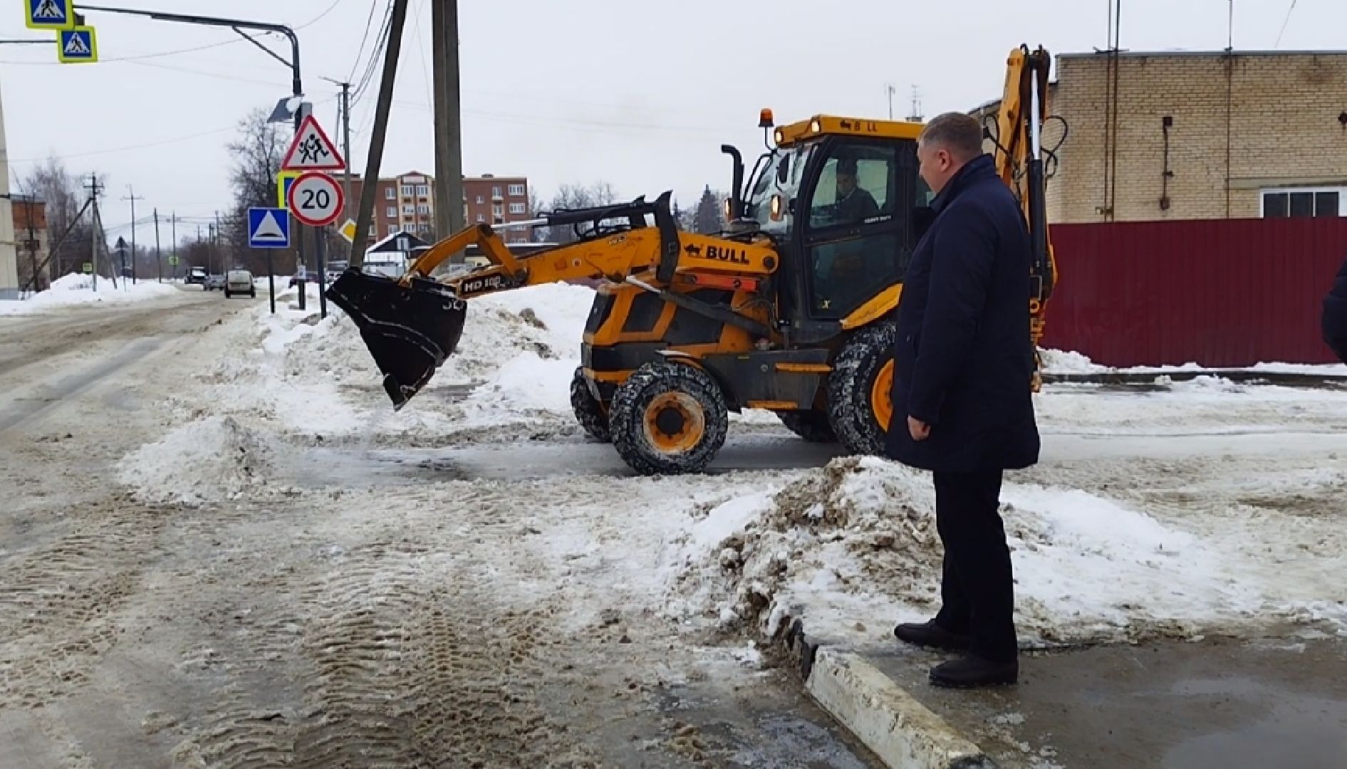 Бронницы, дороги, Уборка снега,