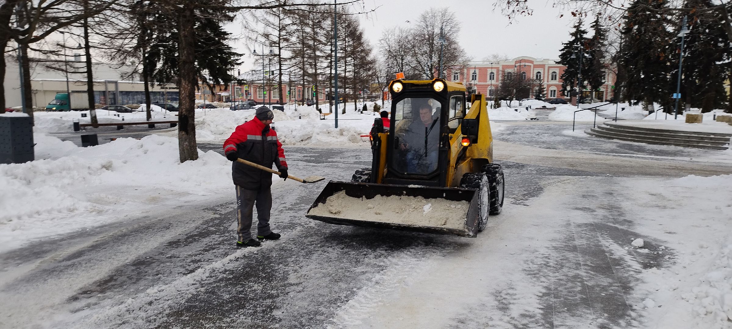 Бронницы, Площадь Тимофеева, Гололед,