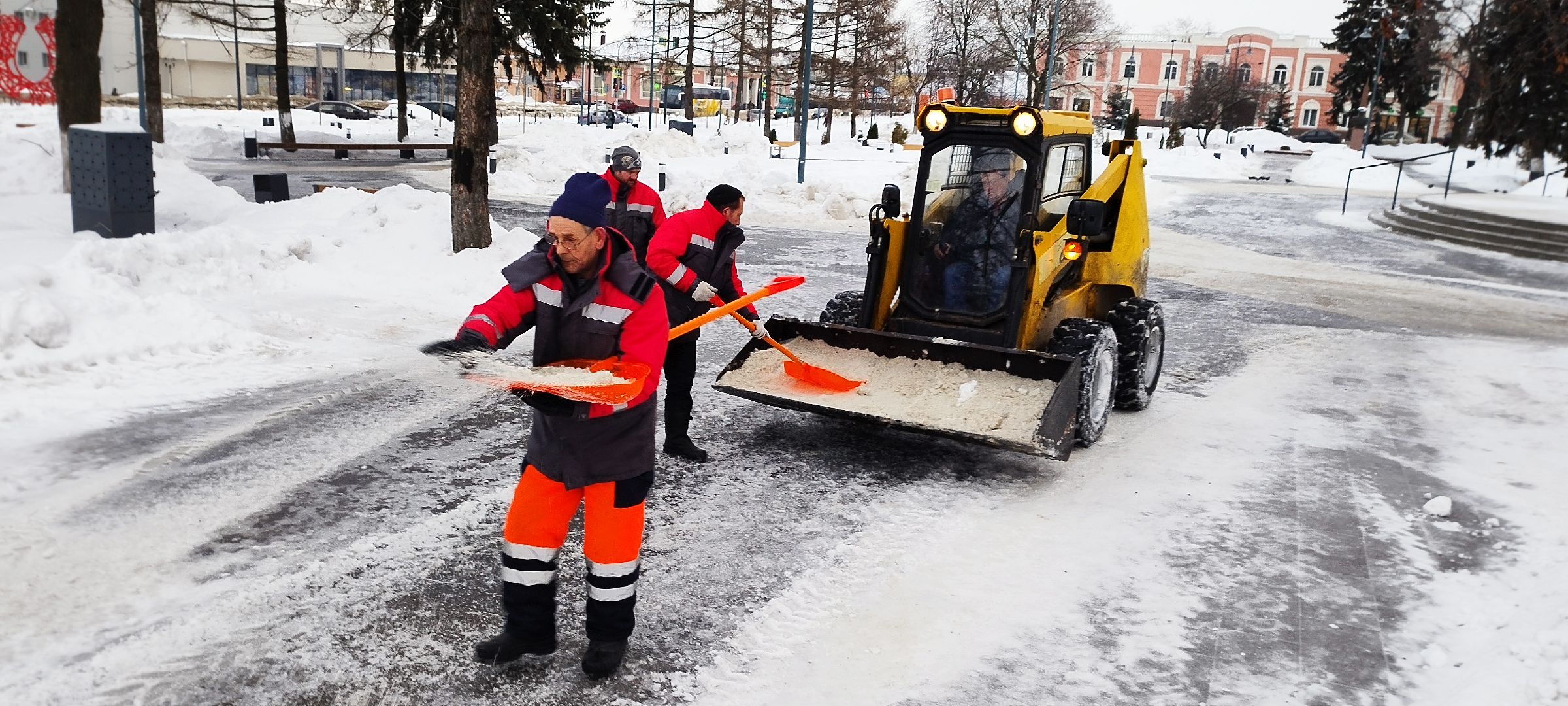 Бронницы, Площадь Тимофеева, Гололед,
