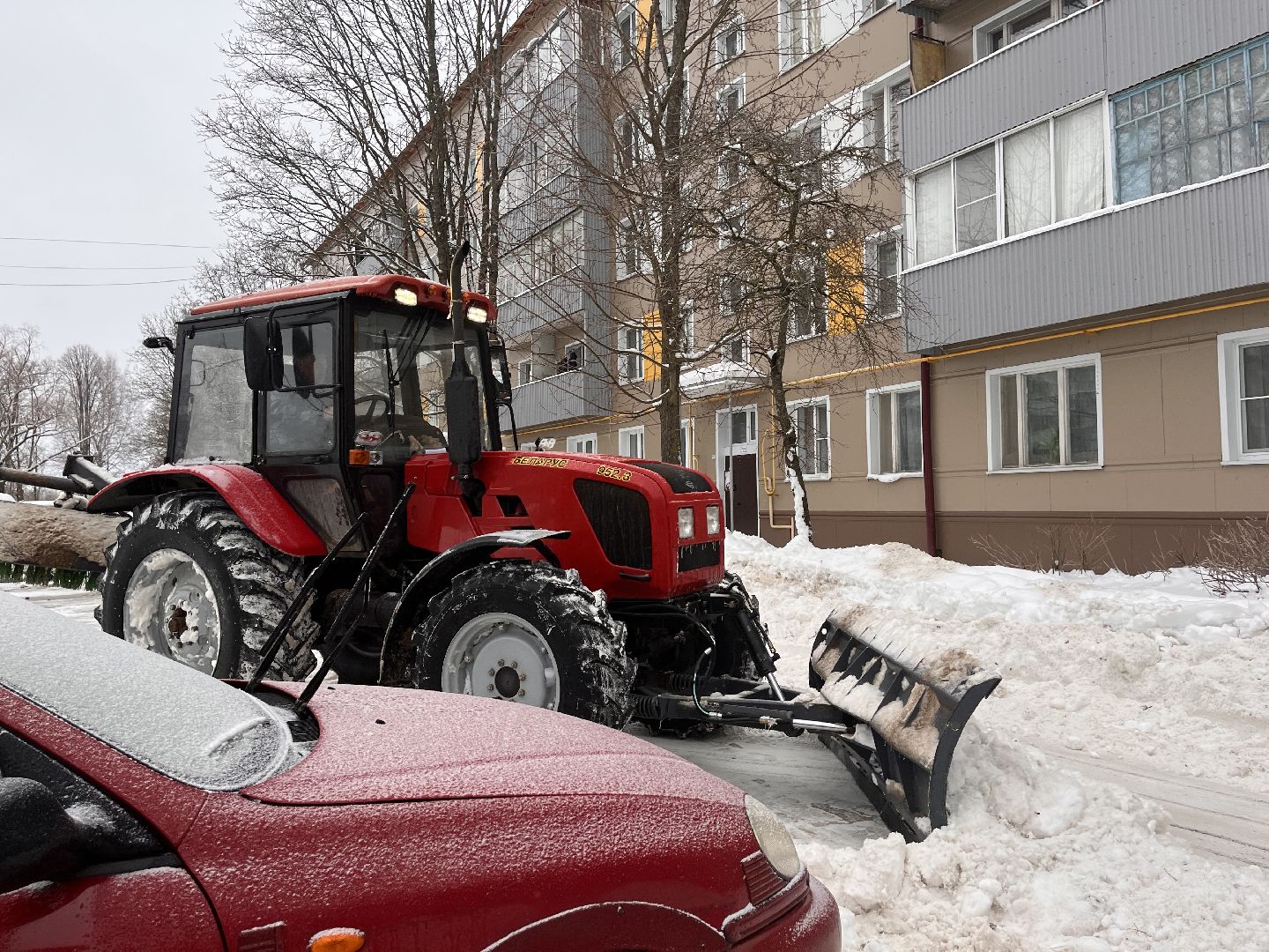 шаховская, ледяной дождь, снег, уборка снега,