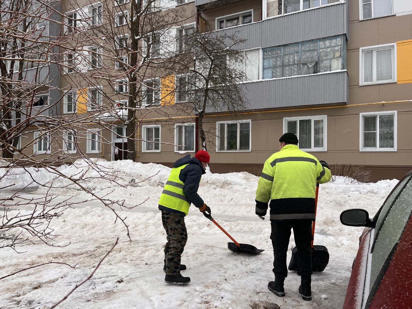 шаховская, ледяной дождь, снег, уборка снега,