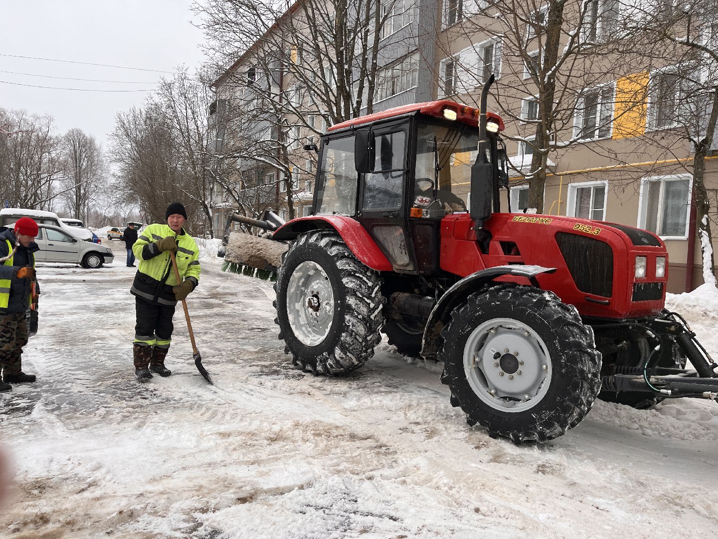 шаховская, ледяной дождь, снег, уборка снега,