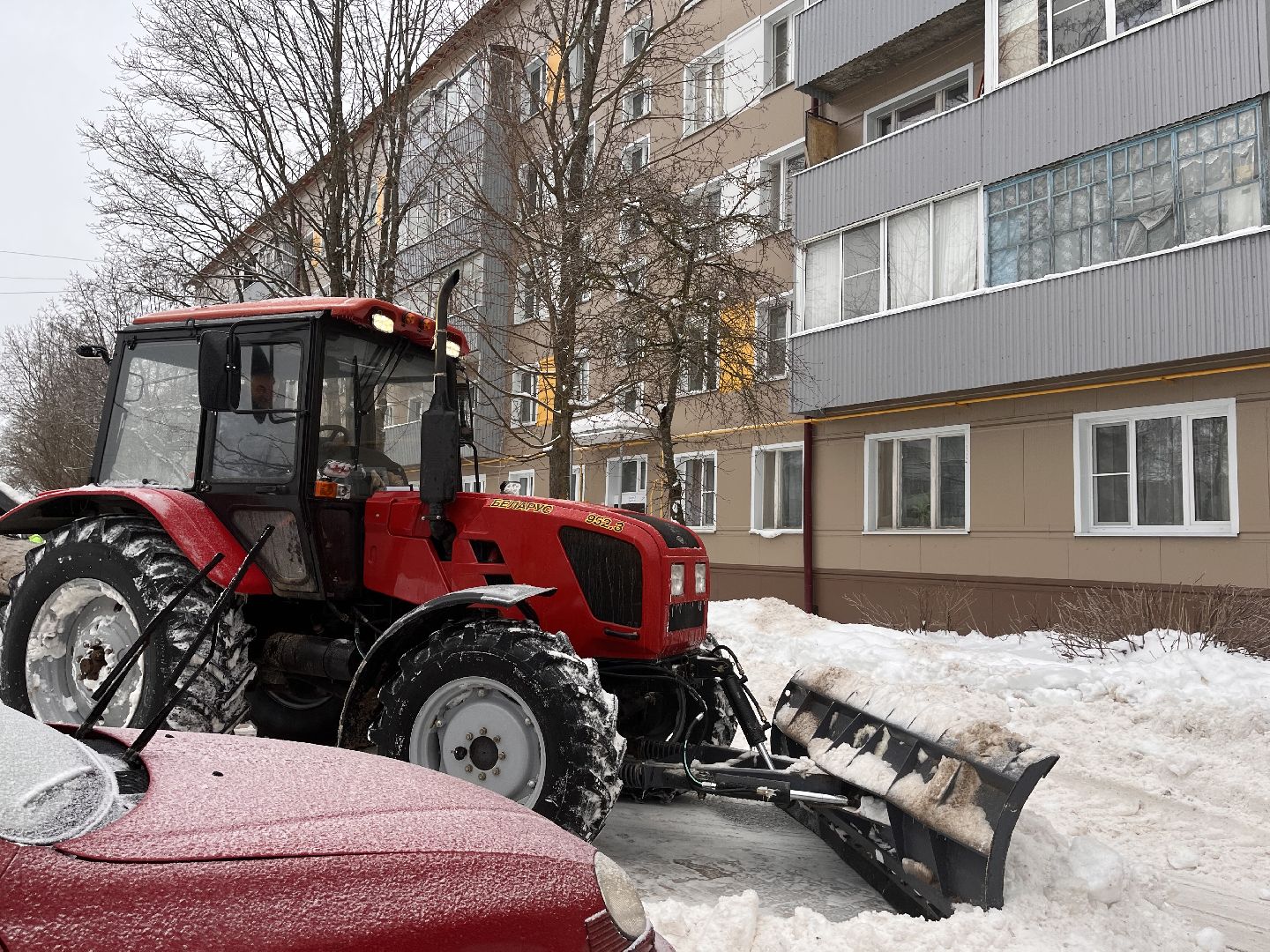 шаховская, ледяной дождь, снег, уборка снега,