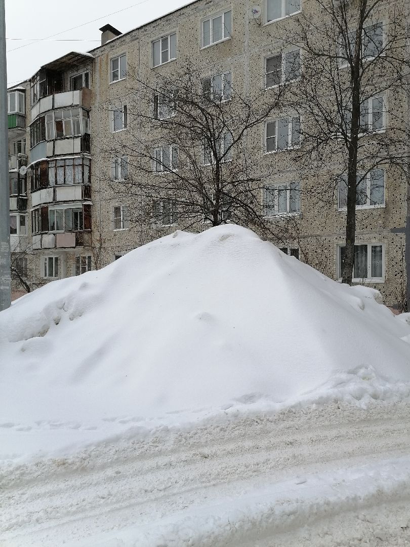 снег и наледь, лобня, уборка дворов,