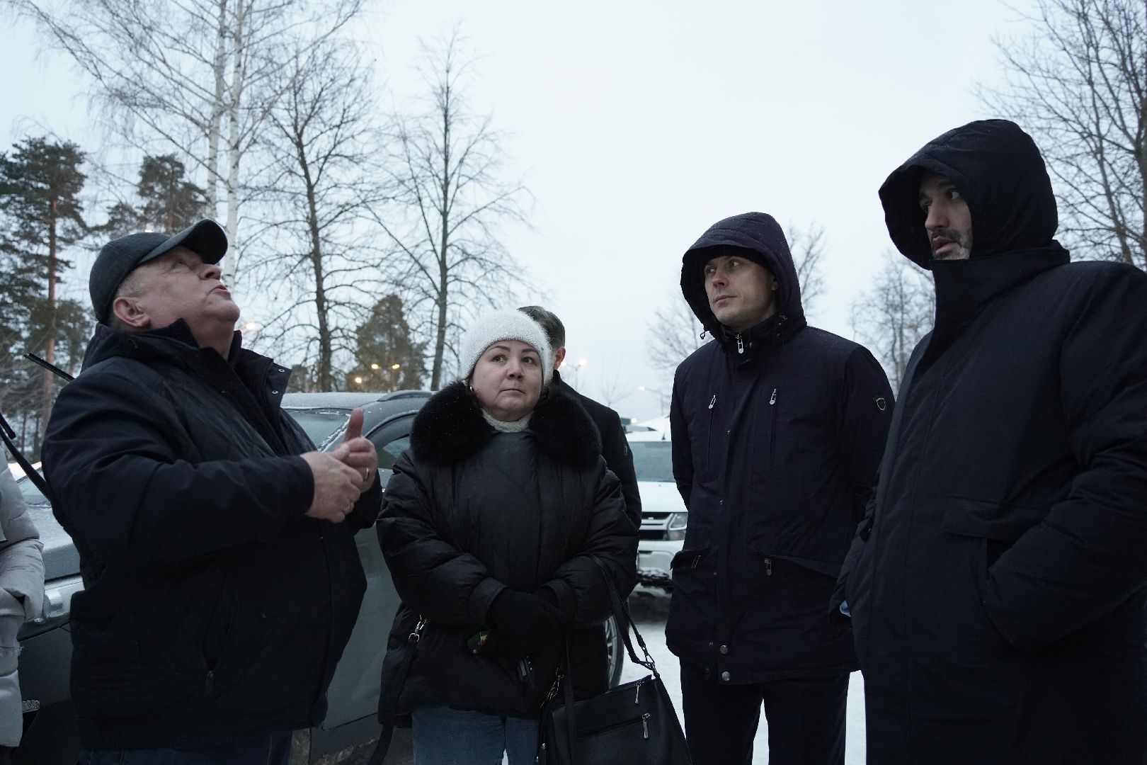 встреча с жителями, Рошаль, большая шатура, встреча во дворе,